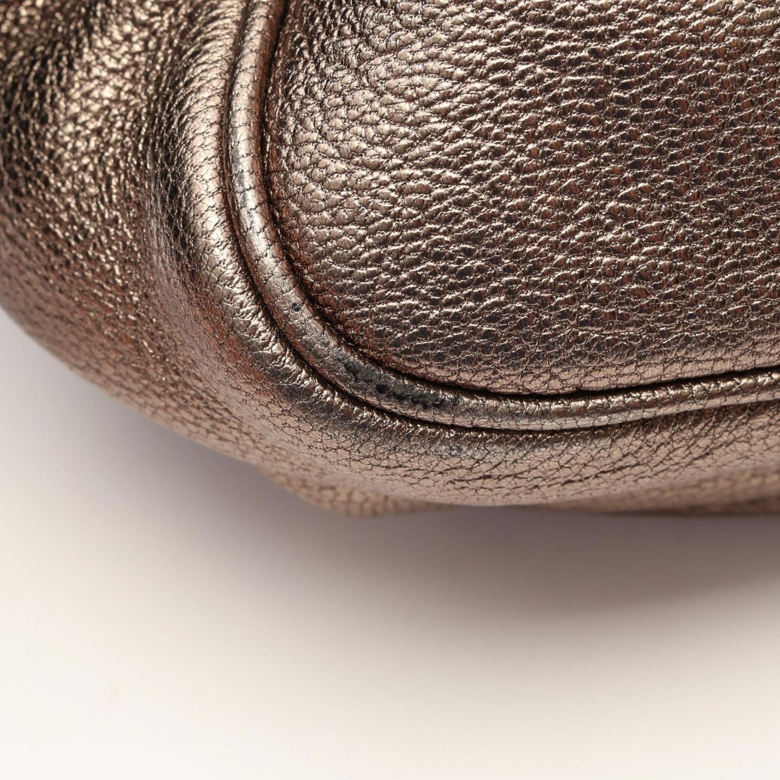 Loewe Shoulder Bag Anagram Metallic Maia 2-Way Champagne Gold Leather — view 6