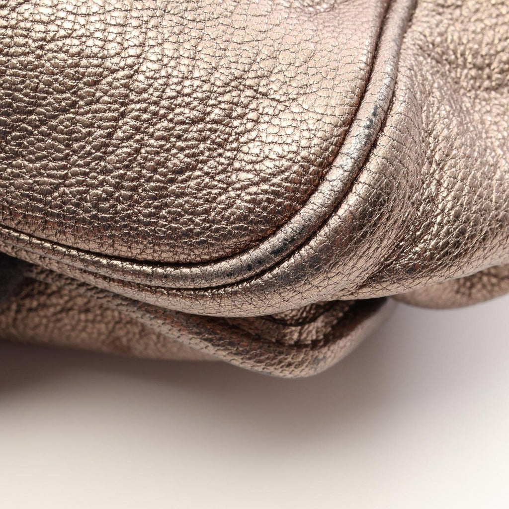 Loewe Shoulder Bag Anagram Metallic Maia 2-Way Champagne Gold Leather — view 5
