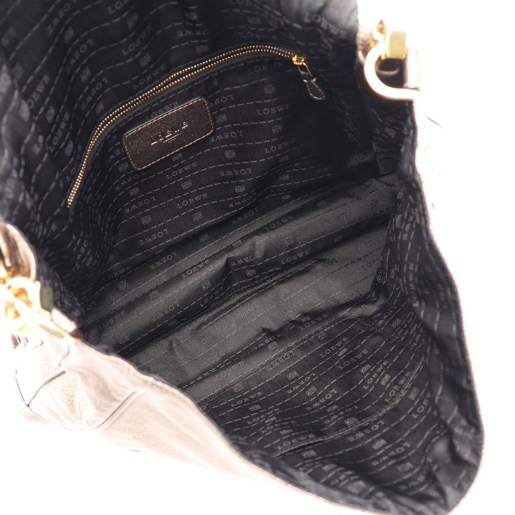 Loewe Shoulder Bag Anagram Metallic Maia 2-Way Champagne Gold Leather — view 3