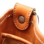 Celine Shoulder Bag Macadam Drawstring Beige Canvas Leather — view 5