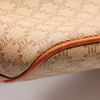 Celine Shoulder Bag Macadam Drawstring Beige Canvas Leather — view 7