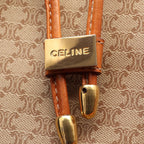 Celine Shoulder Bag Macadam Drawstring Beige Canvas Leather — view 8