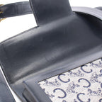 Celine Shoulder Bag C Macadam Carriage Gray Navy Canvas Leather — view 5