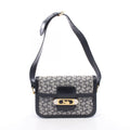 Celine Shoulder Bag C Macadam Carriage Gray Navy Canvas Leather
