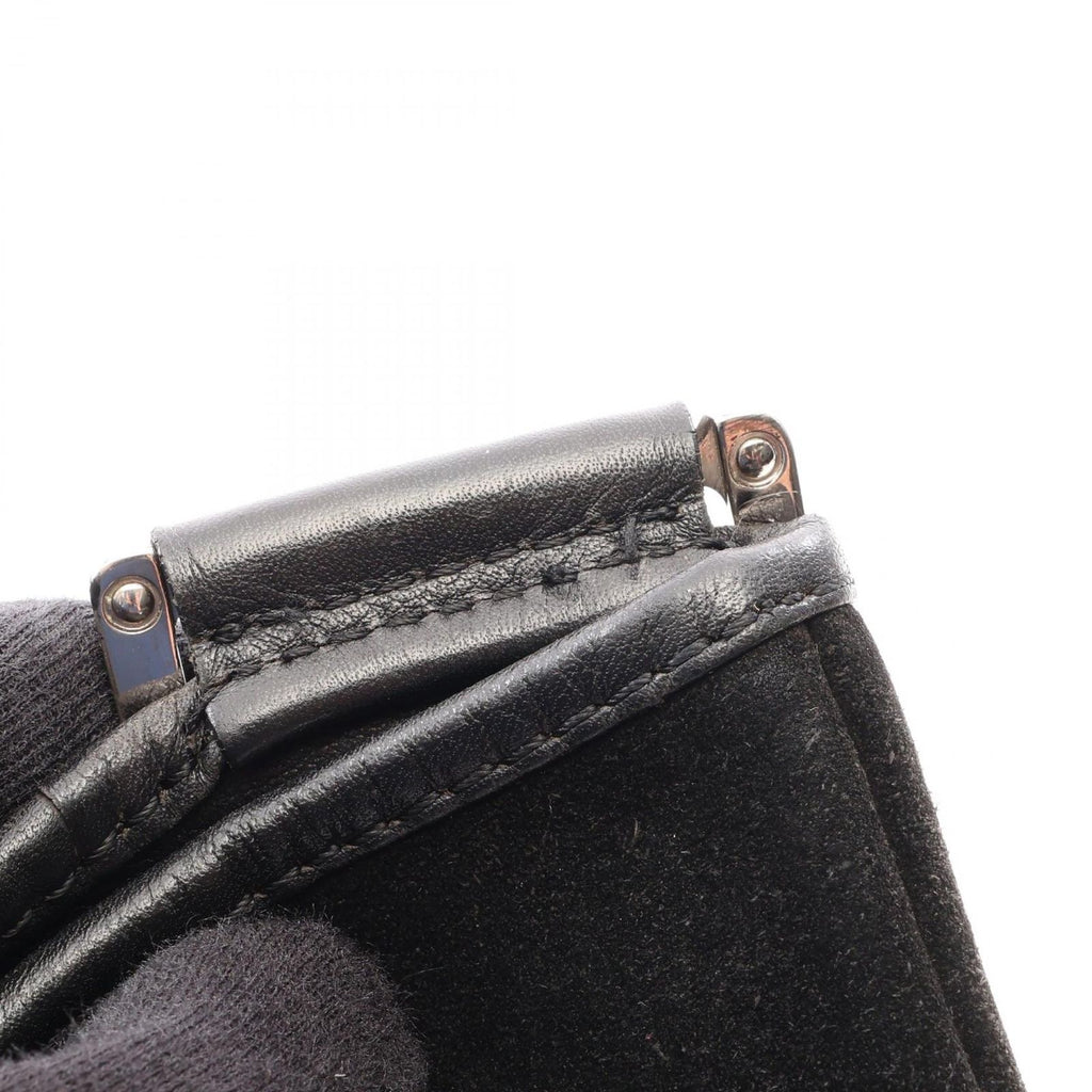 Loewe Shoulder Bag Anagram Black Suede Leather — view 7