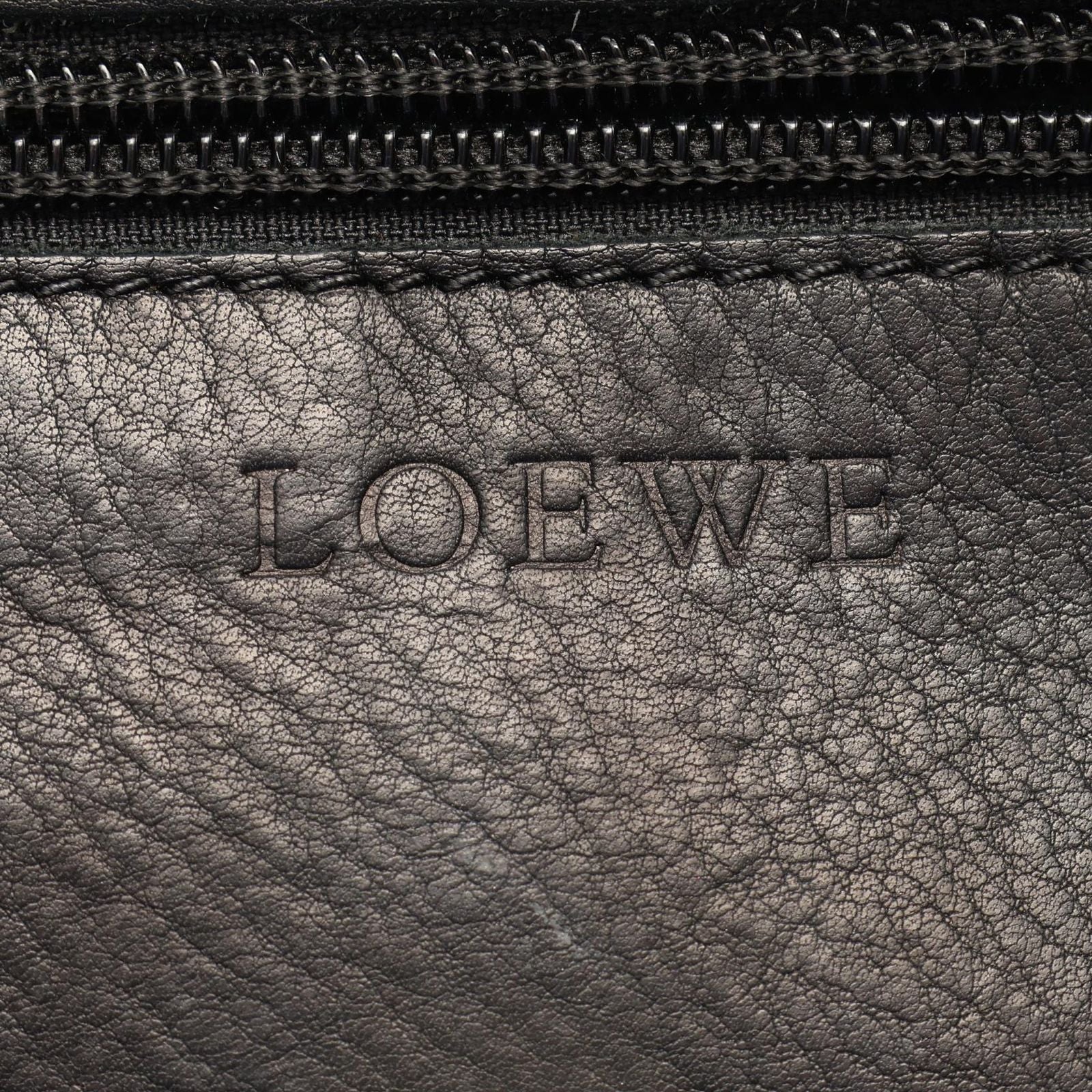 Loewe Shoulder Bag Anagram Black Suede Leather — view 4