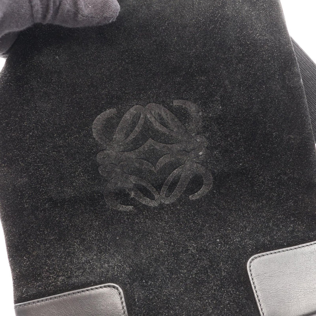 Loewe Shoulder Bag Anagram Black Suede Leather — view 6