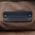Bottega Veneta Shoulder Bag Intrecciato Navy Leather — view 4