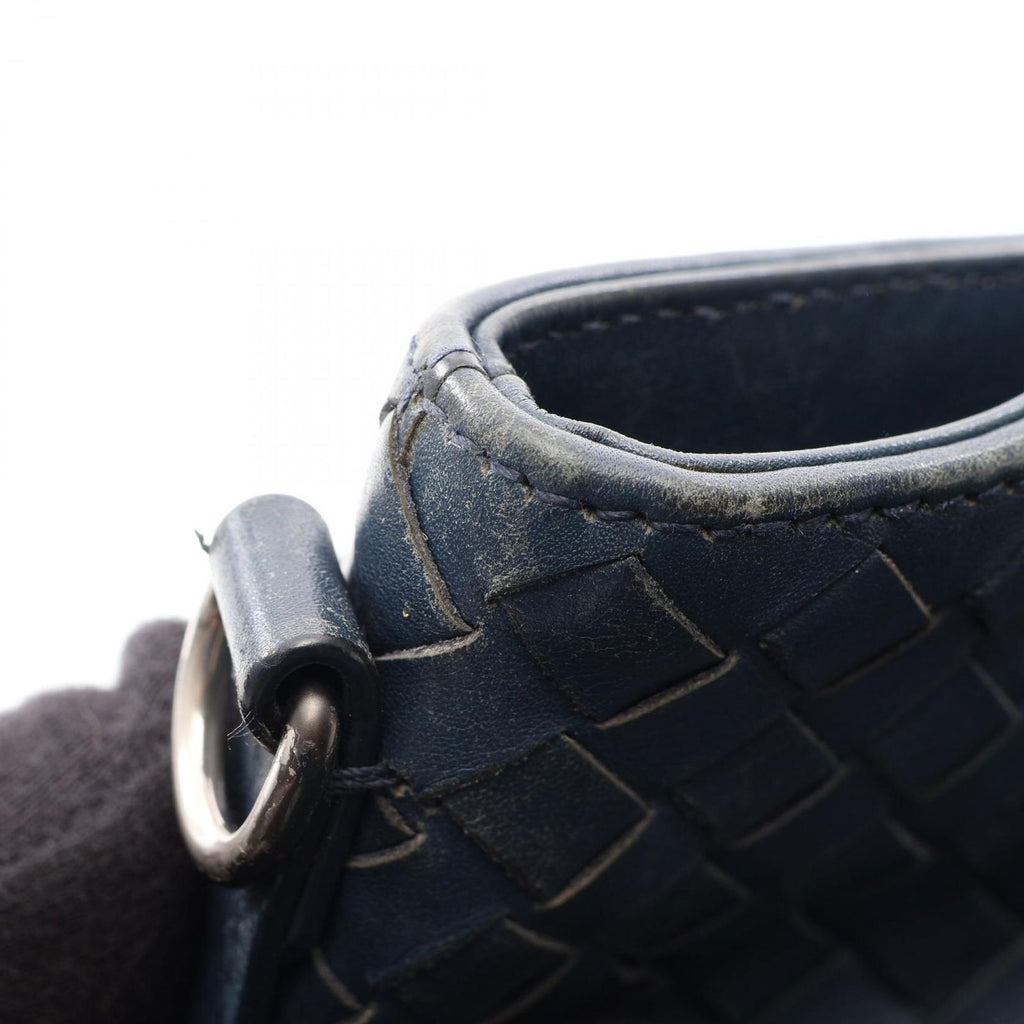 Bottega Veneta Shoulder Bag Intrecciato Navy Leather — view 7