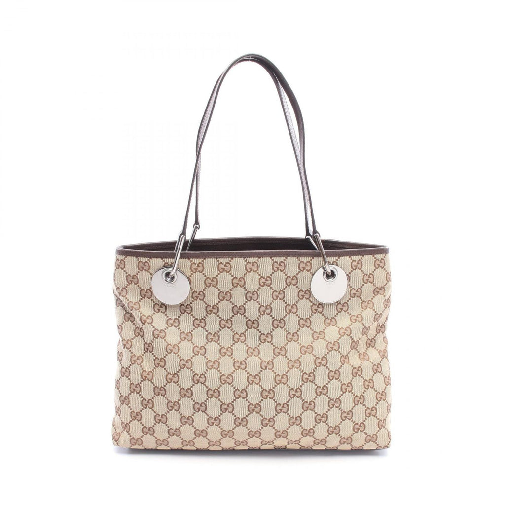 Gucci Tote Bag GG Canvas Beige Brown
