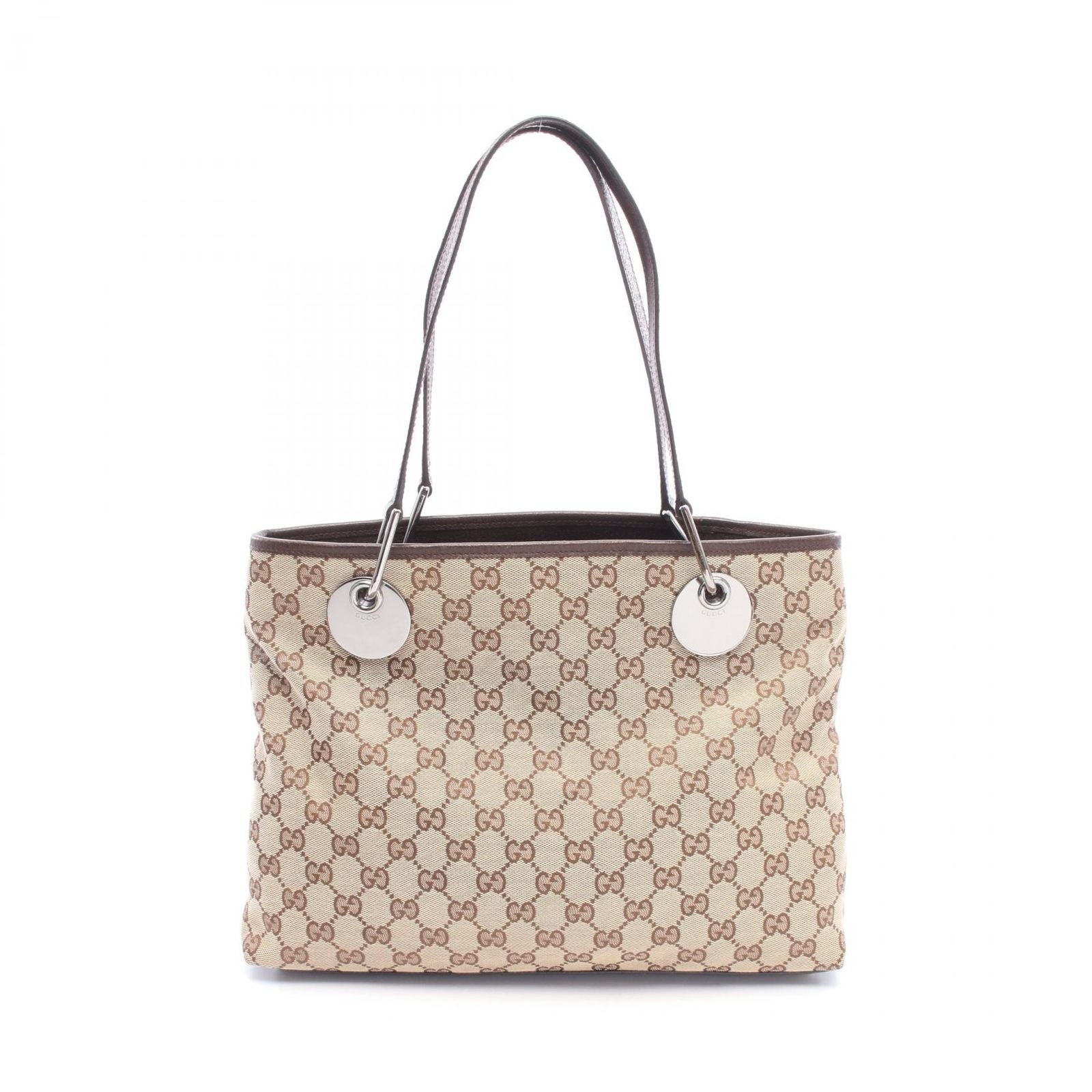 Gucci Tote Bag GG Canvas Beige Brown