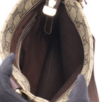 Gucci Shoulder Bag GG Supreme Beige Canvas Leather — view 3