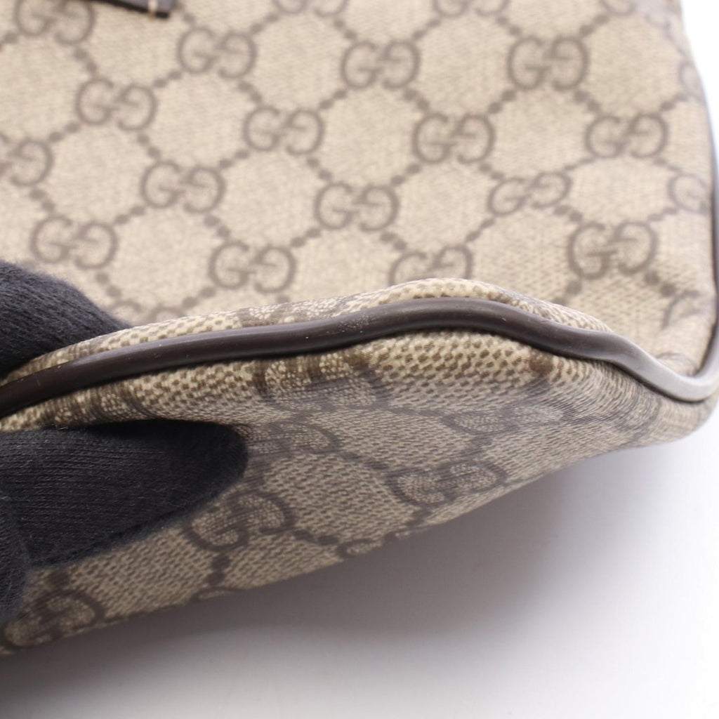 Gucci Shoulder Bag GG Supreme Beige Canvas Leather — view 5