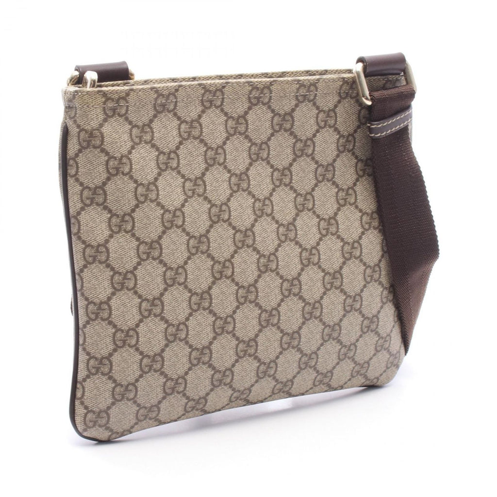 Gucci Shoulder Bag GG Supreme Beige Canvas Leather — view 2