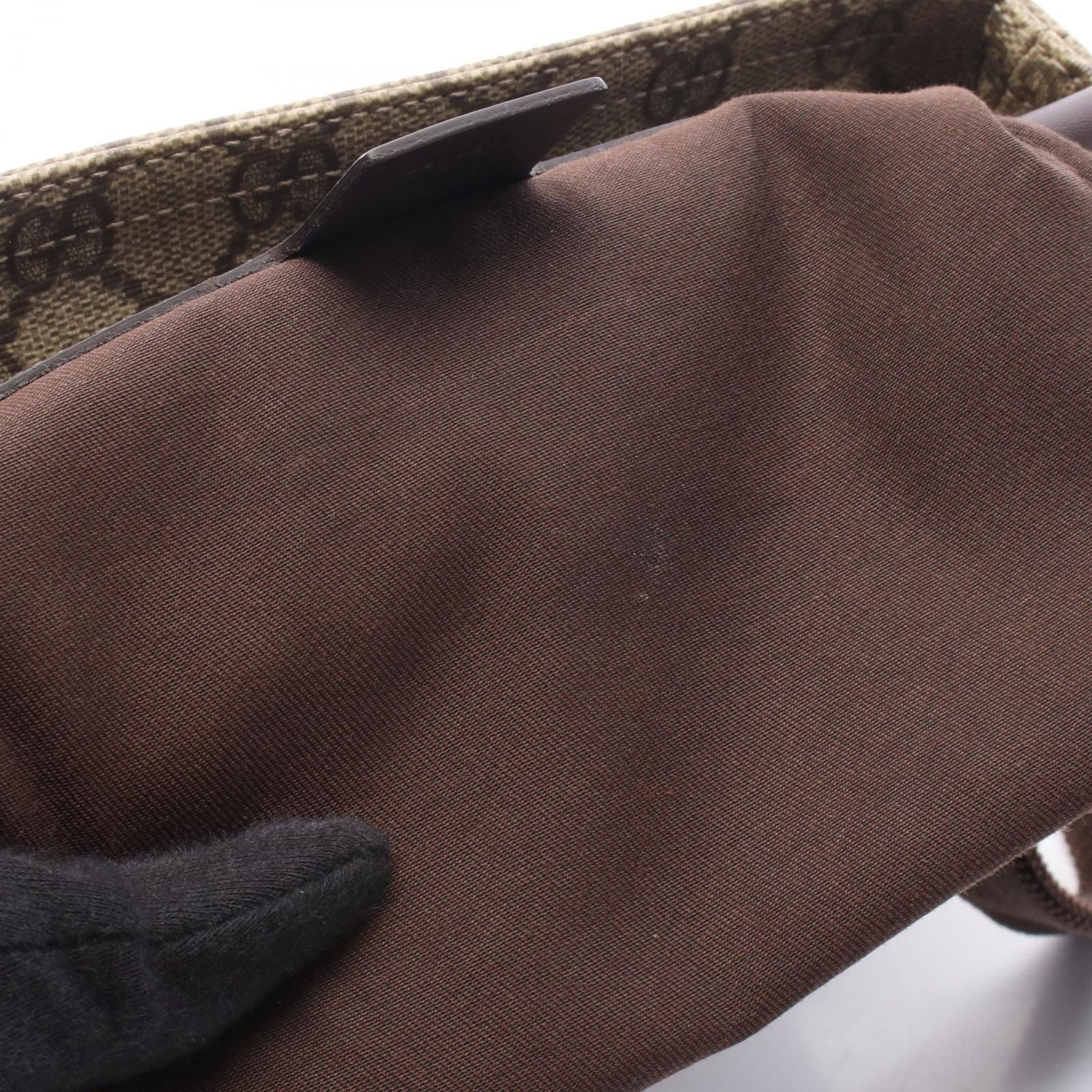Gucci Shoulder Bag GG Supreme Beige Canvas Leather — view 7
