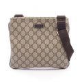 Gucci Shoulder Bag GG Supreme Beige Canvas Leather