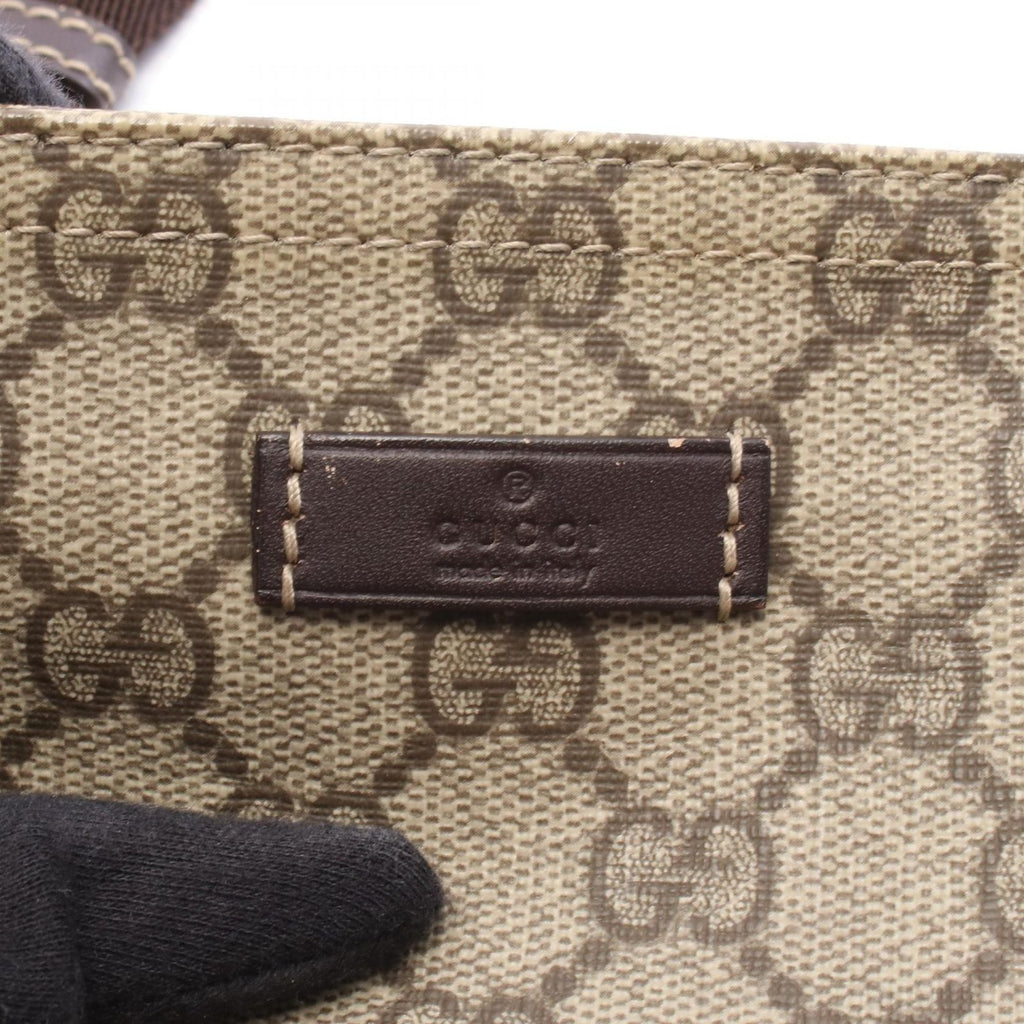 Gucci Shoulder Bag GG Supreme Beige Canvas Leather — view 6