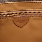 Celine Shoulder Bag Macadam Brown Canvas Leather — view 4