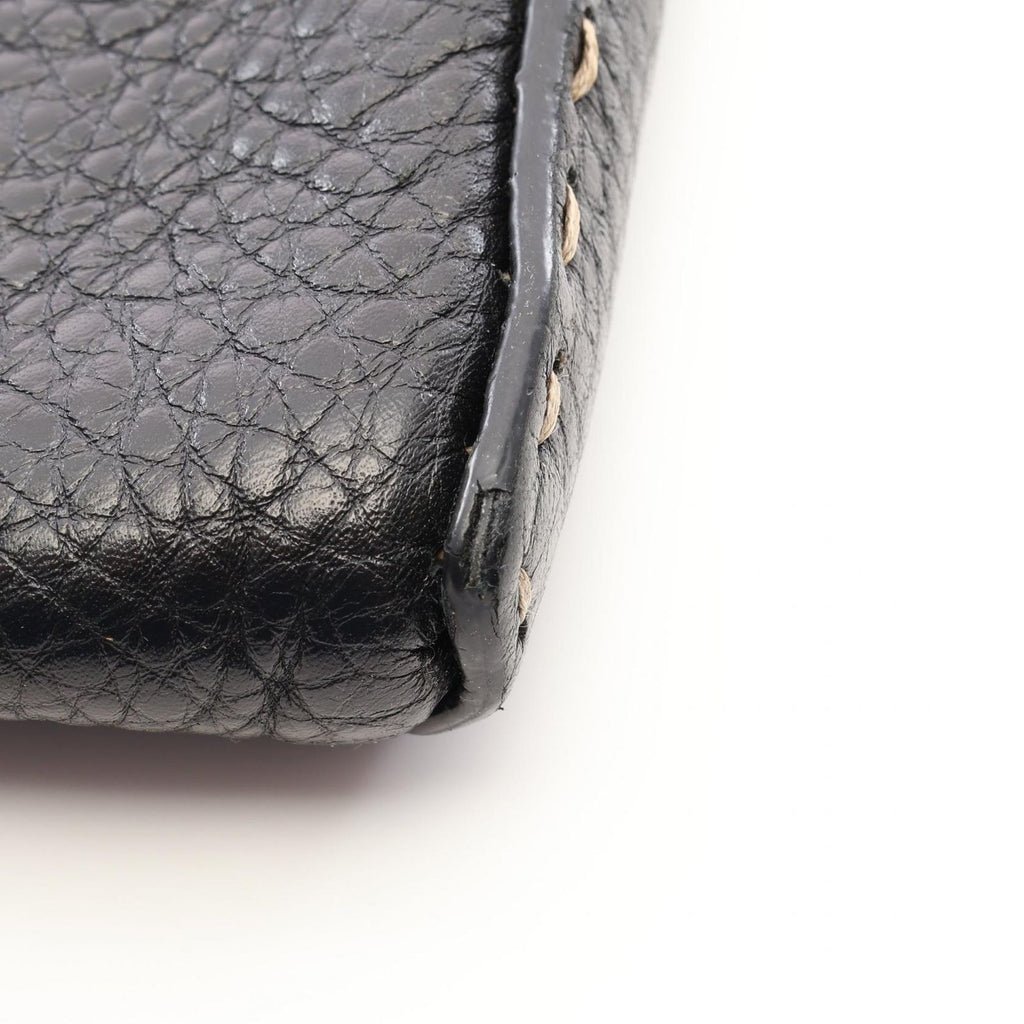 Fendi Shoulder Bag Selleria Black Leather — view 6