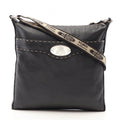 Fendi Shoulder Bag Selleria Black Leather