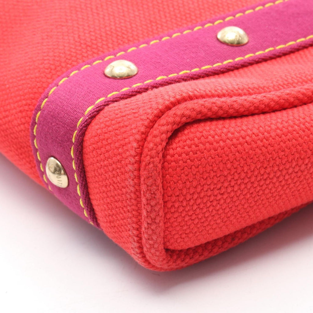 Louis Vuitton Tote Bag Cabas PM Antigua Red Canvas Leather PM — view 7