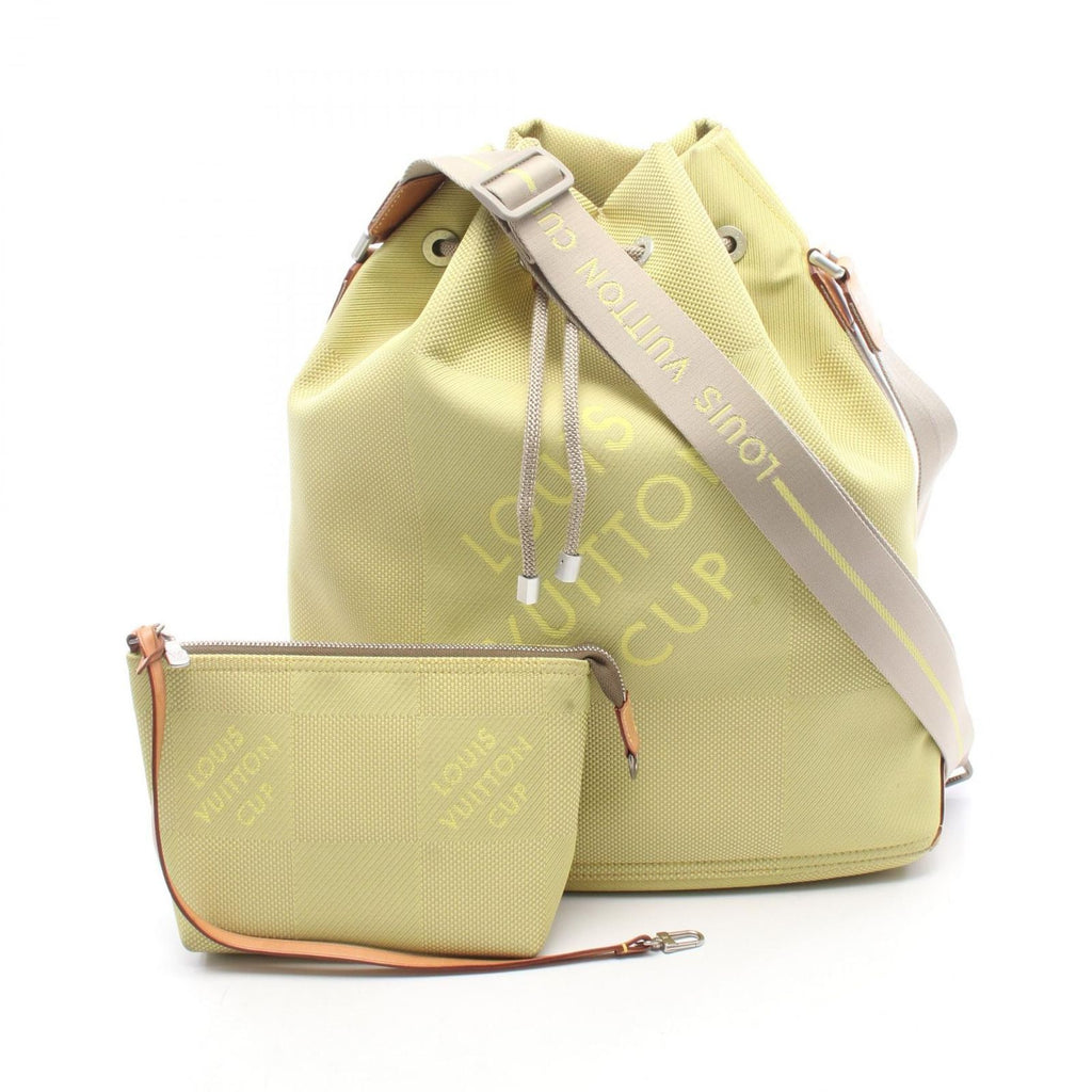 Louis Vuitton Shoulder Bag Volunteer Lime Nylon Leather Damier Jean