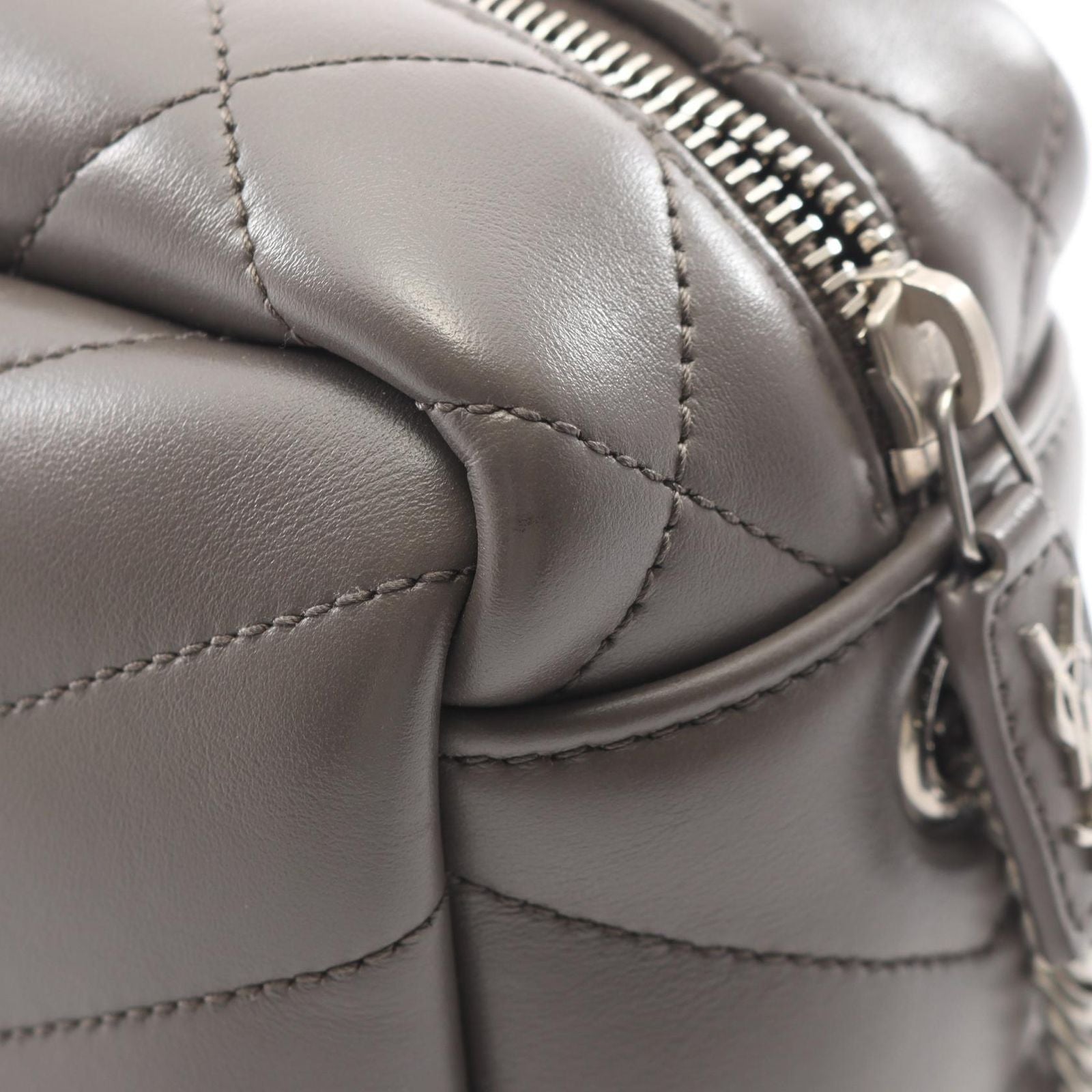 Saint Laurent Paris Shoulder Bag Loulou Gray Leather — view 7
