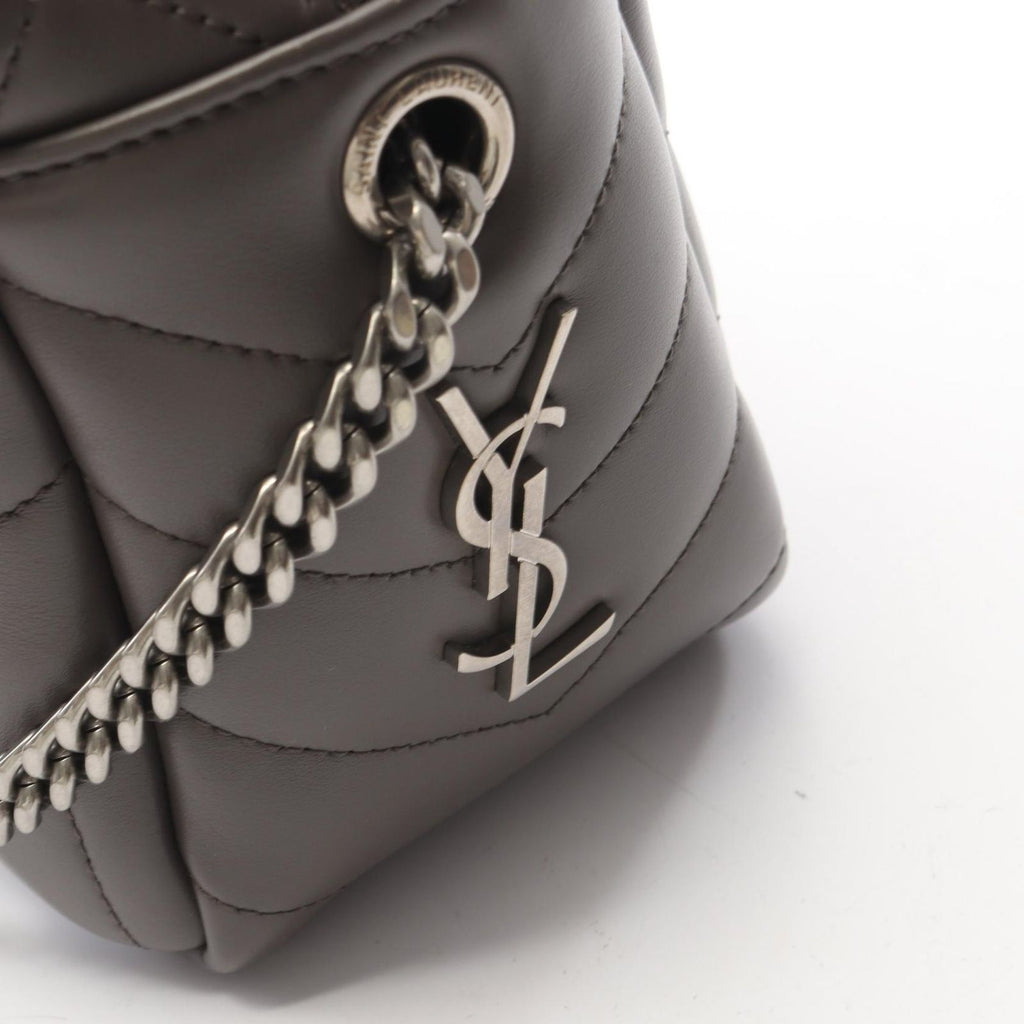 Saint Laurent Paris Shoulder Bag Loulou Gray Leather — view 6