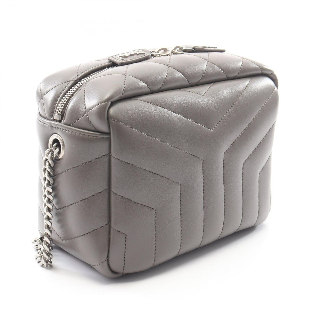 Saint Laurent Paris Shoulder Bag Loulou Gray Leather — view 2