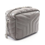 Saint Laurent Paris Shoulder Bag Loulou Gray Leather — view 2