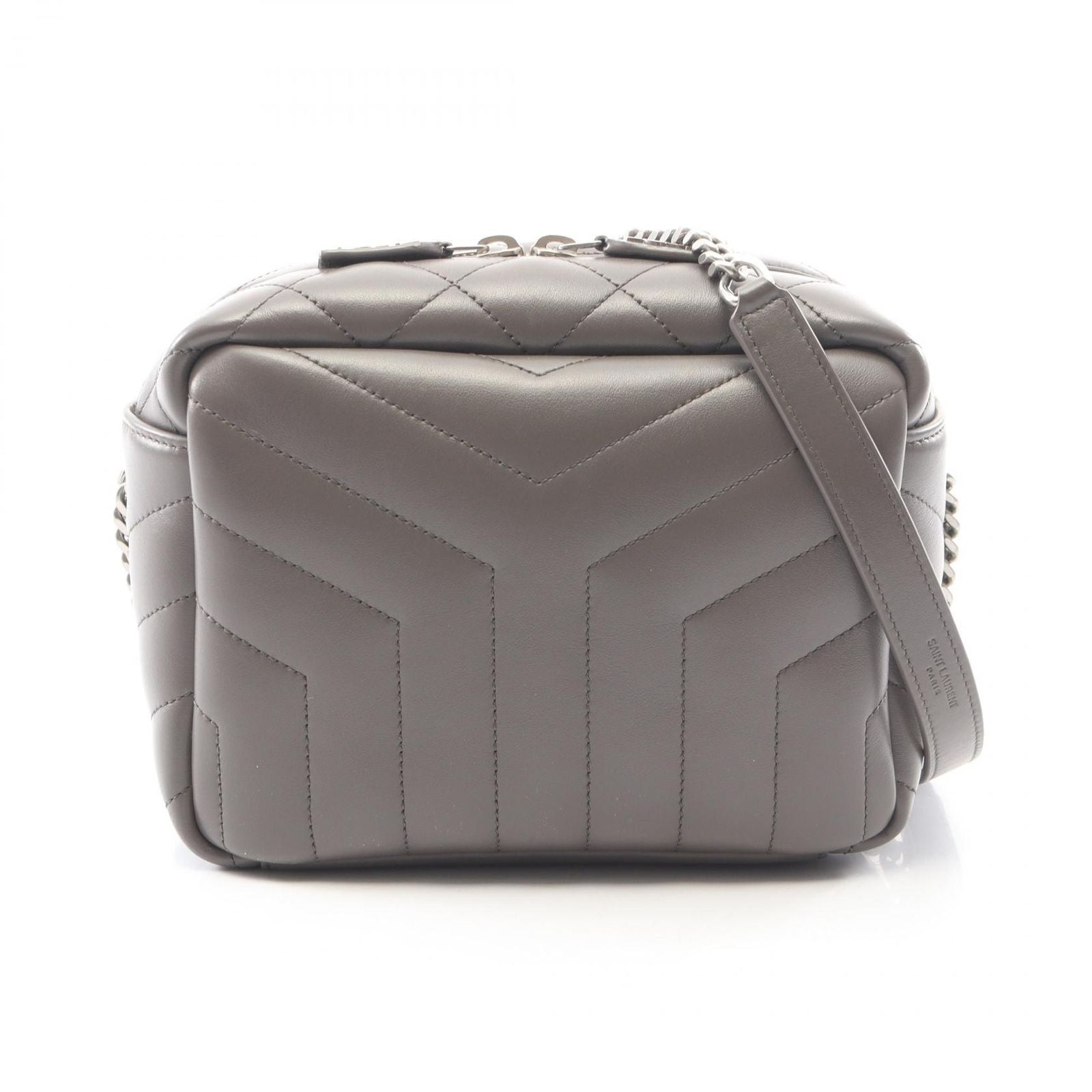 Saint Laurent Paris Shoulder Bag Loulou Gray Leather