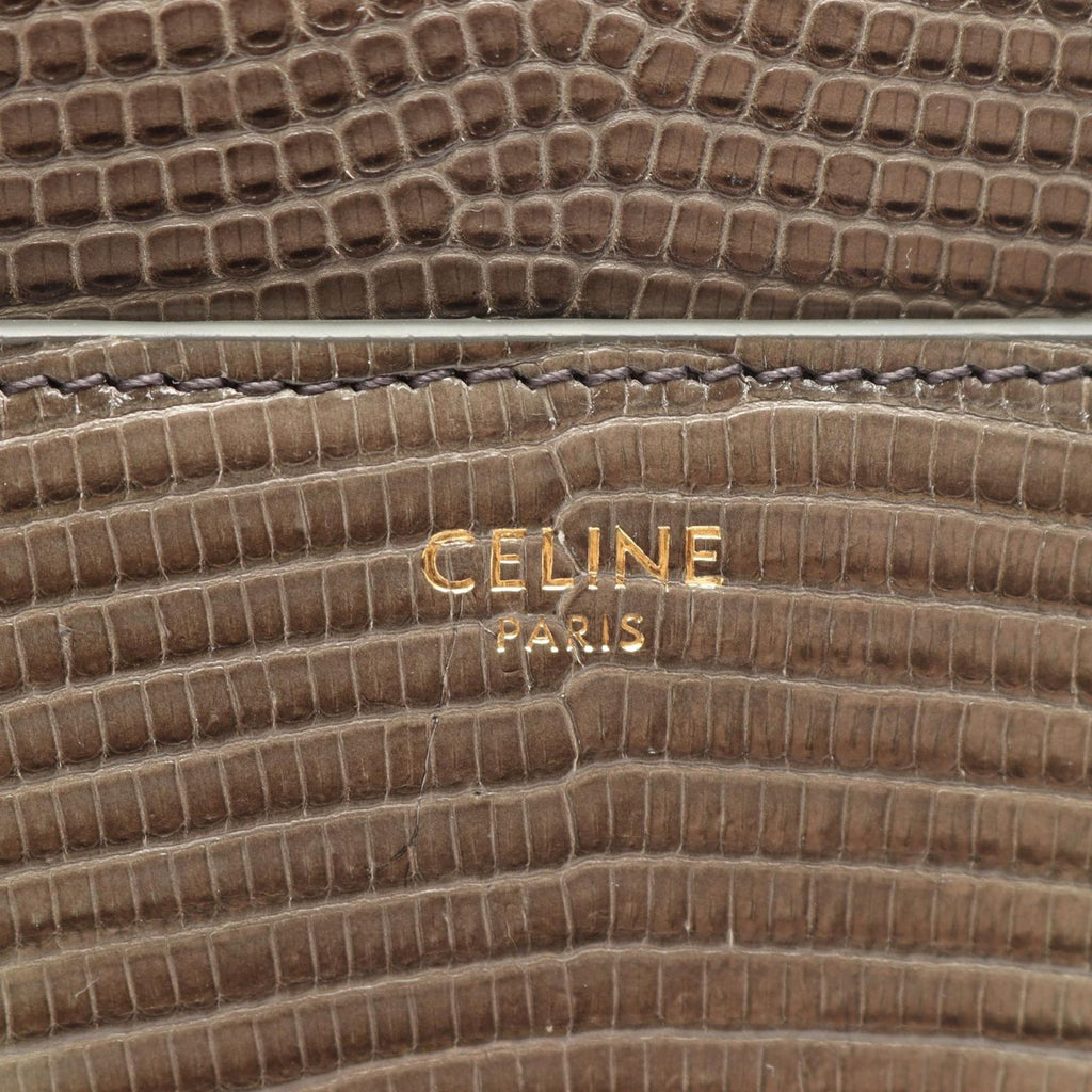 Celine 16 Saise Small 2-Way Khaki Leather Small Handbag — view 4