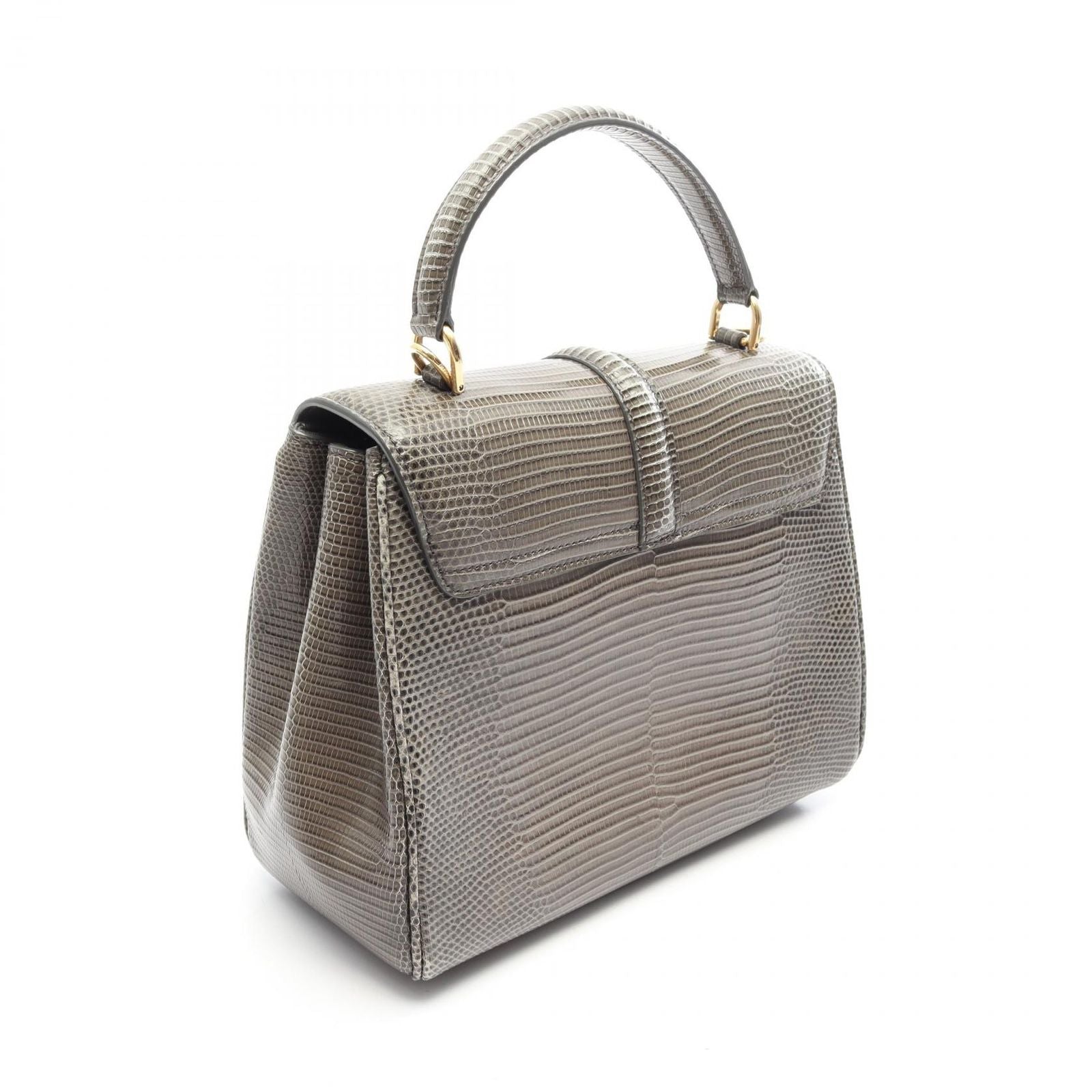 Celine 16 Saise Small 2-Way Khaki Leather Small Handbag — view 2