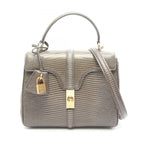 Celine 16 Saise Small 2-Way Khaki Leather Small Handbag
