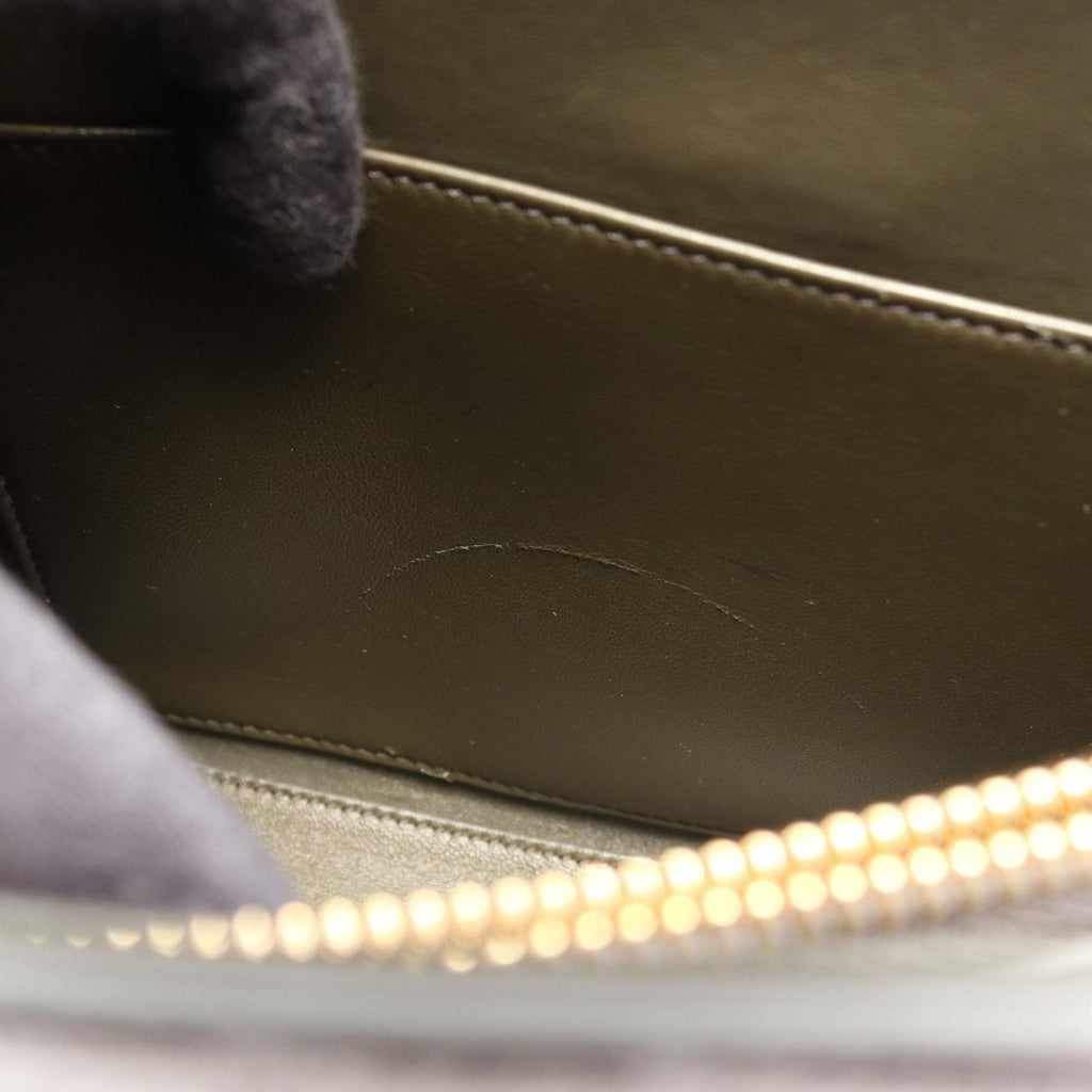 Celine 16 Saise Small 2-Way Khaki Leather Small Handbag — view 6