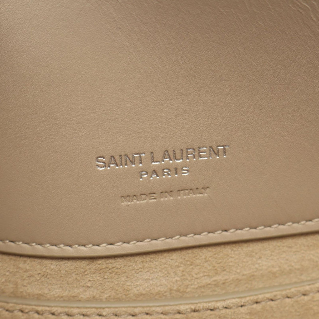 Saint Laurent Paris le 37 Small 2-Way Beige Leather Handbag — view 4