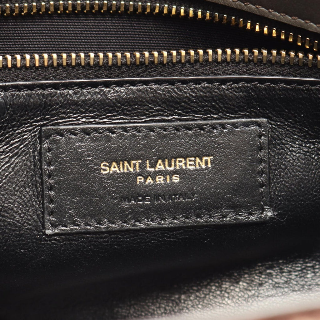Saint Laurent Paris Shoulder Bag Kate 99 Brown Fabric 99 Chain — view 4