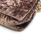 Saint Laurent Paris Shoulder Bag Kate 99 Brown Fabric 99 Chain — view 6