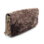 Saint Laurent Paris Shoulder Bag Kate 99 Brown Fabric 99 Chain — view 2