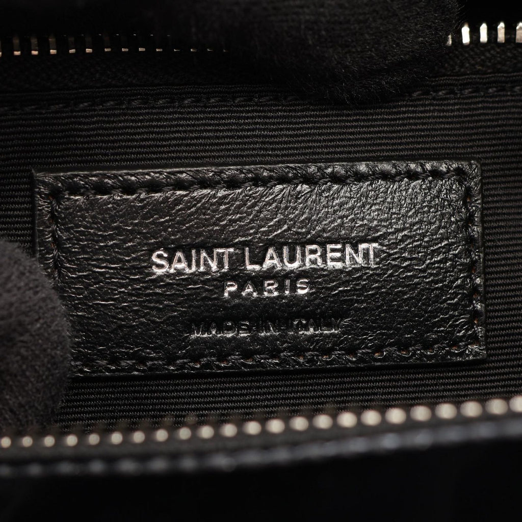 Saint Laurent Paris Shoulder Bag Black Enamel Logo Cross — view 4