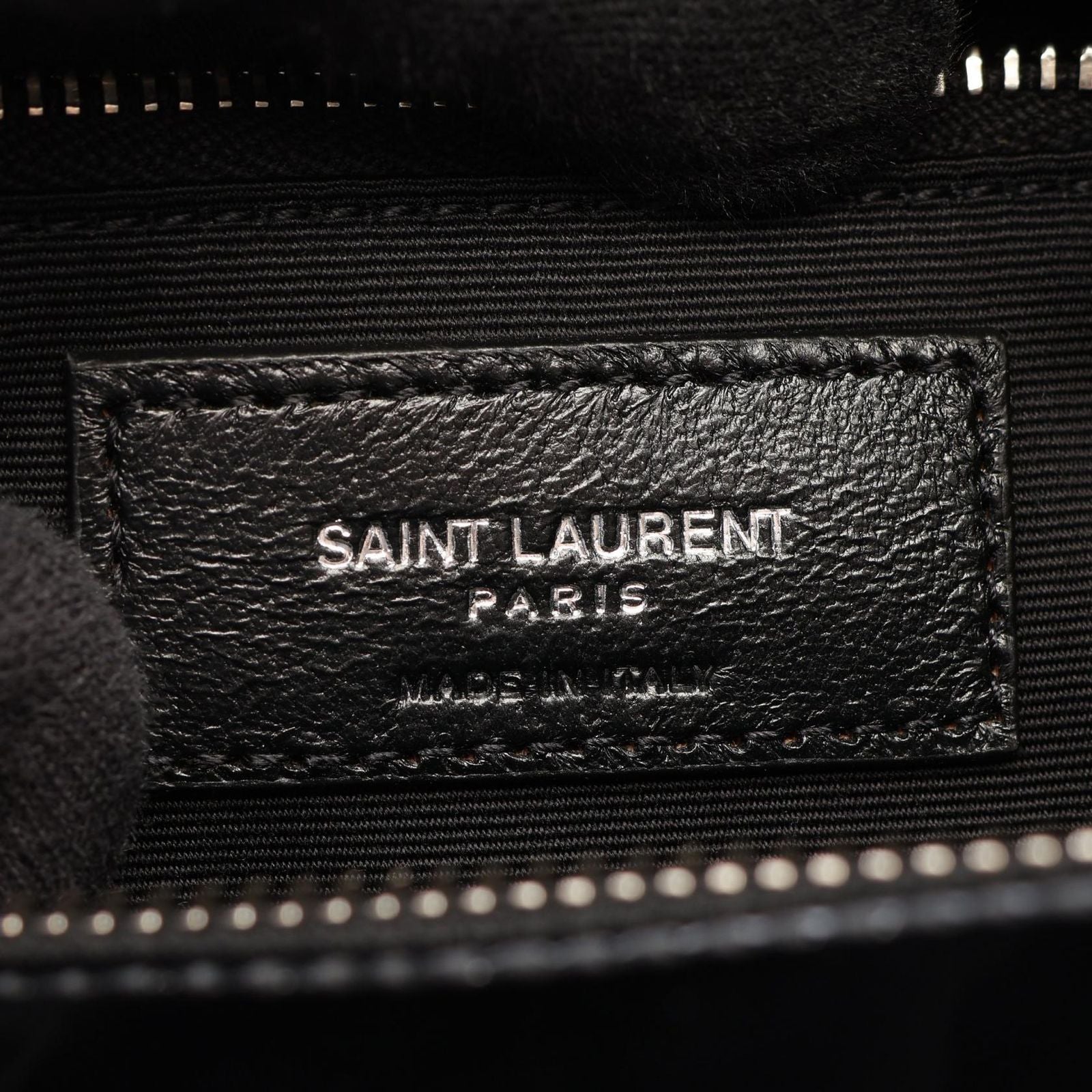 Saint Laurent Paris Shoulder Bag Black Enamel Logo Cross — view 4