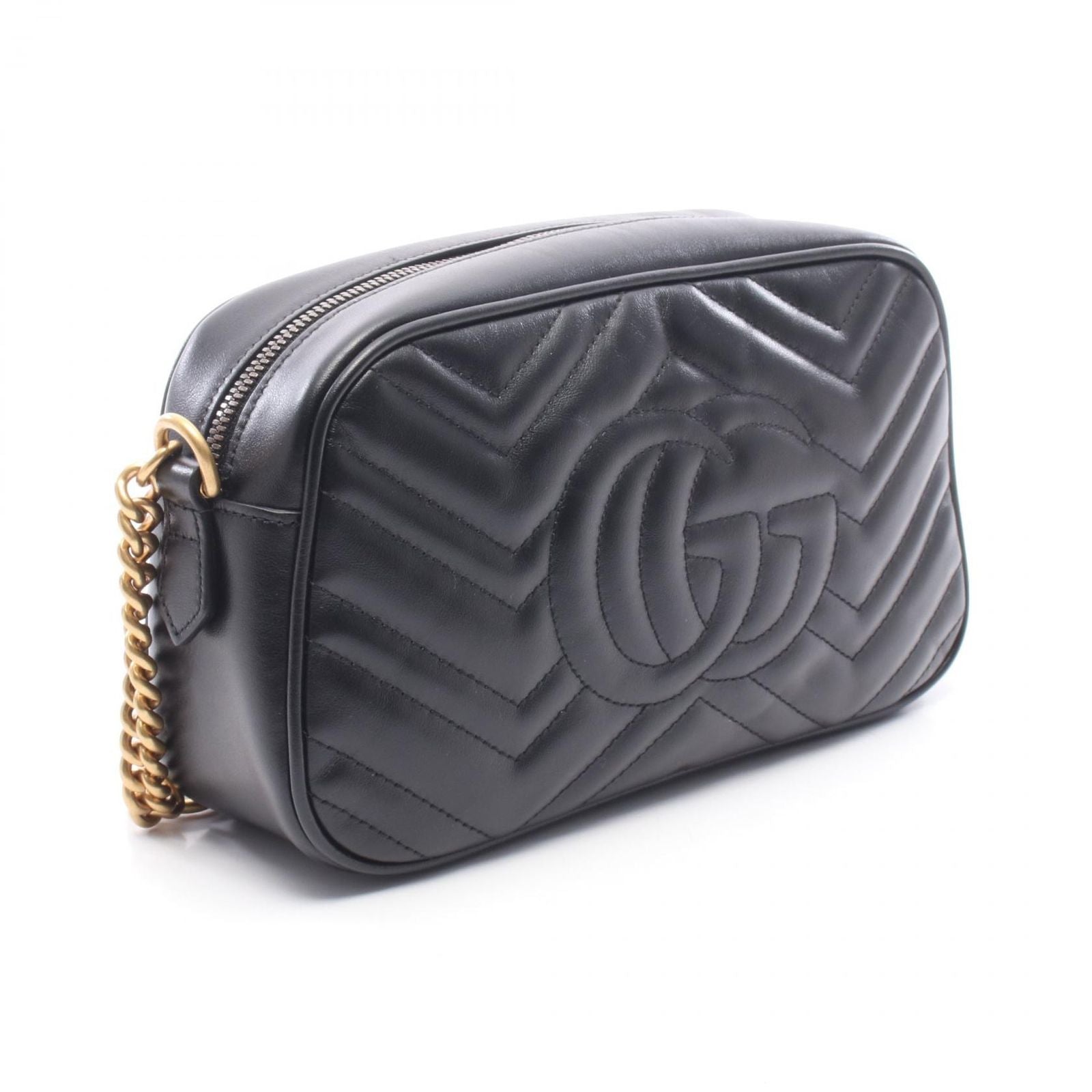 Gucci Shoulder Bag GG Marmont Black Leather Small — view 2