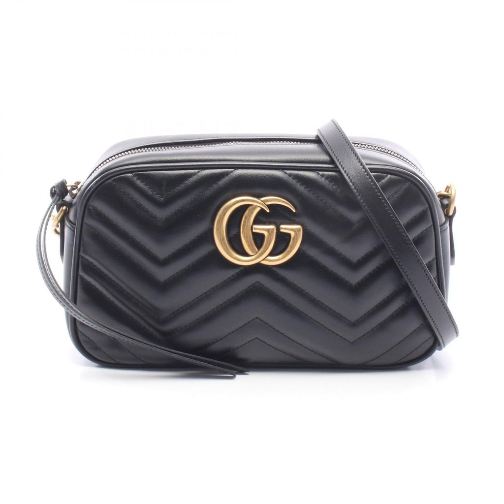 Gucci Shoulder Bag GG Marmont Black Leather Small