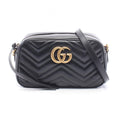 Gucci Shoulder Bag GG Marmont Black Leather Small
