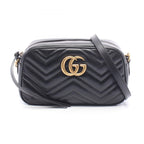 Gucci Shoulder Bag GG Marmont Black Leather Small