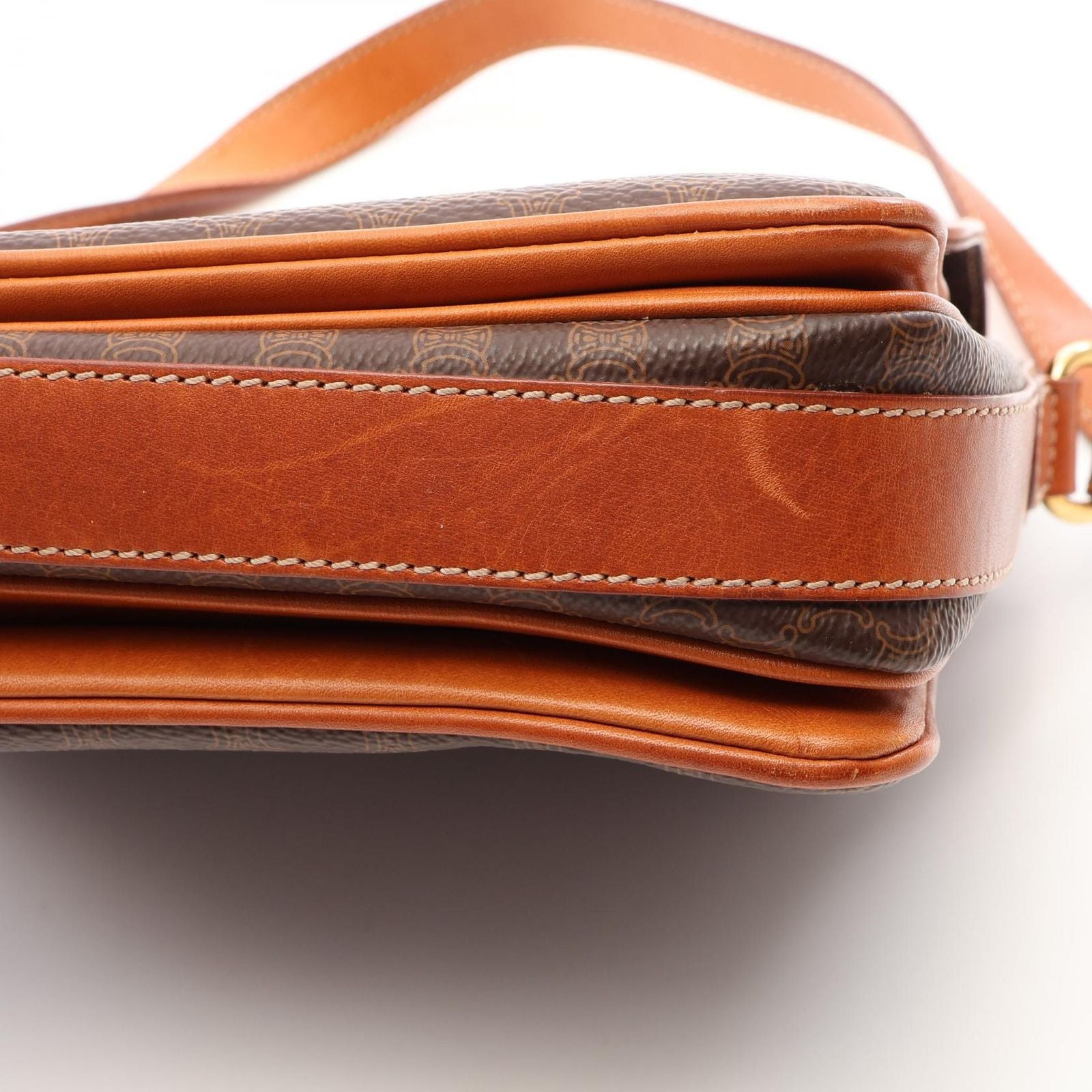 Celine Shoulder Bag Macadam Canvas Leather — view 8