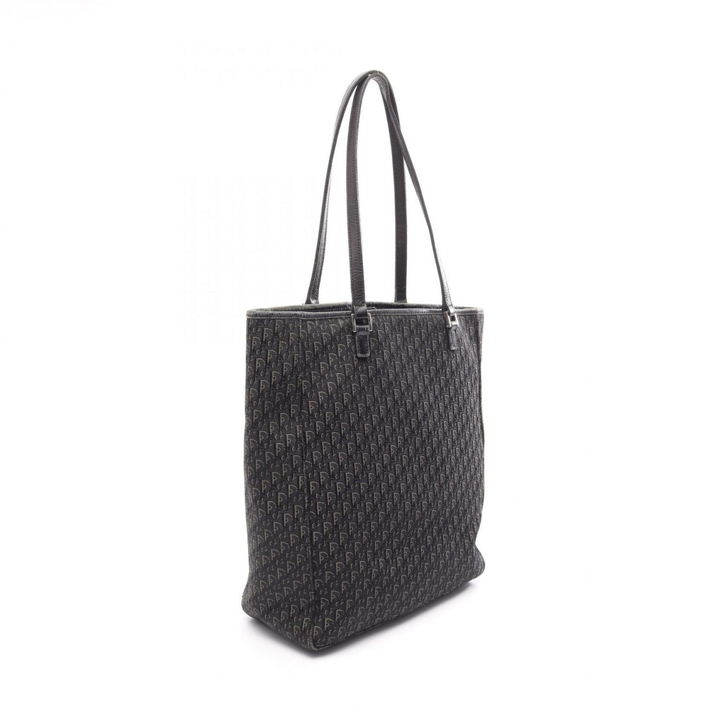 Dior Tote Bag Trotter Canvas Leather Black — view 2