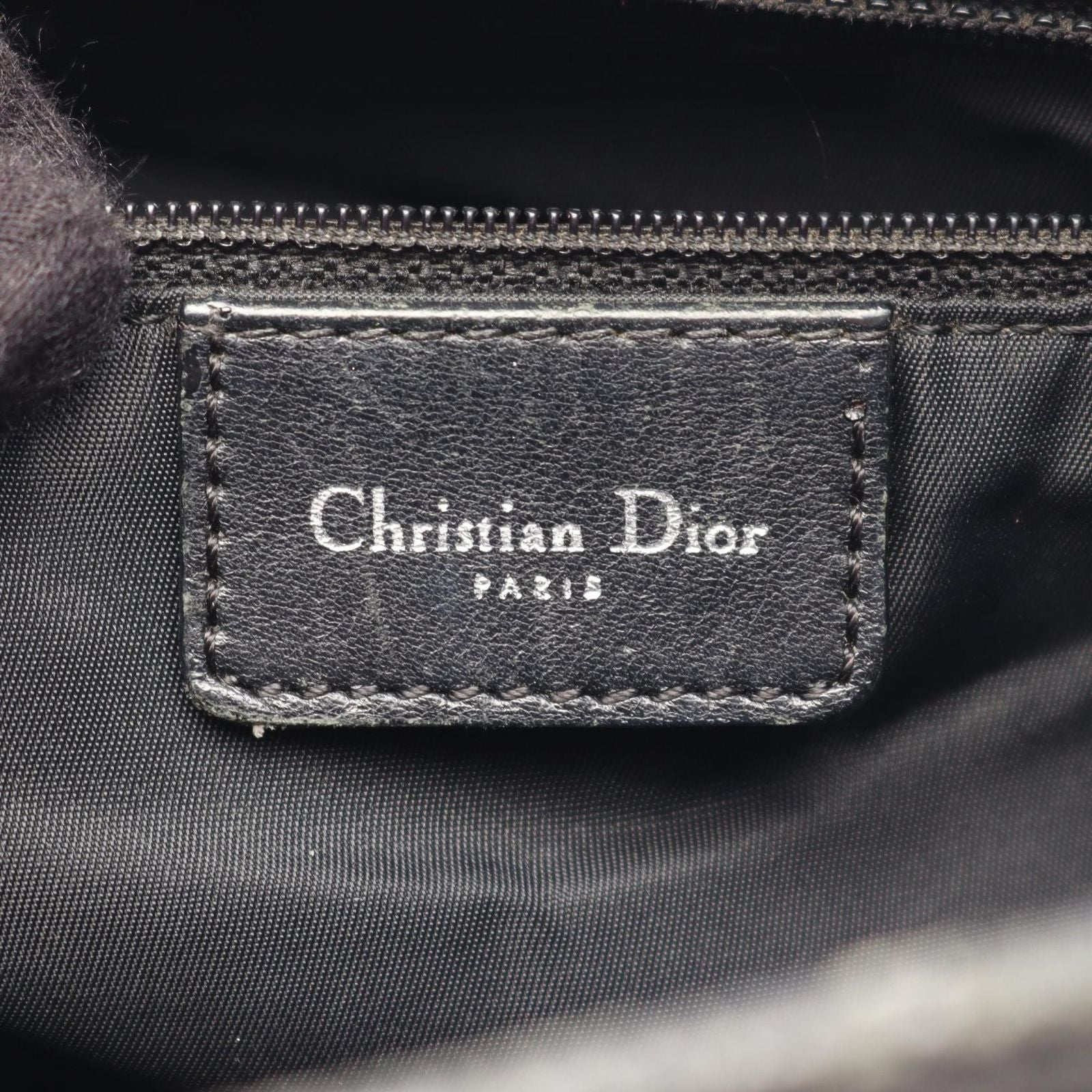Dior Tote Bag Trotter Canvas Leather Black — view 4