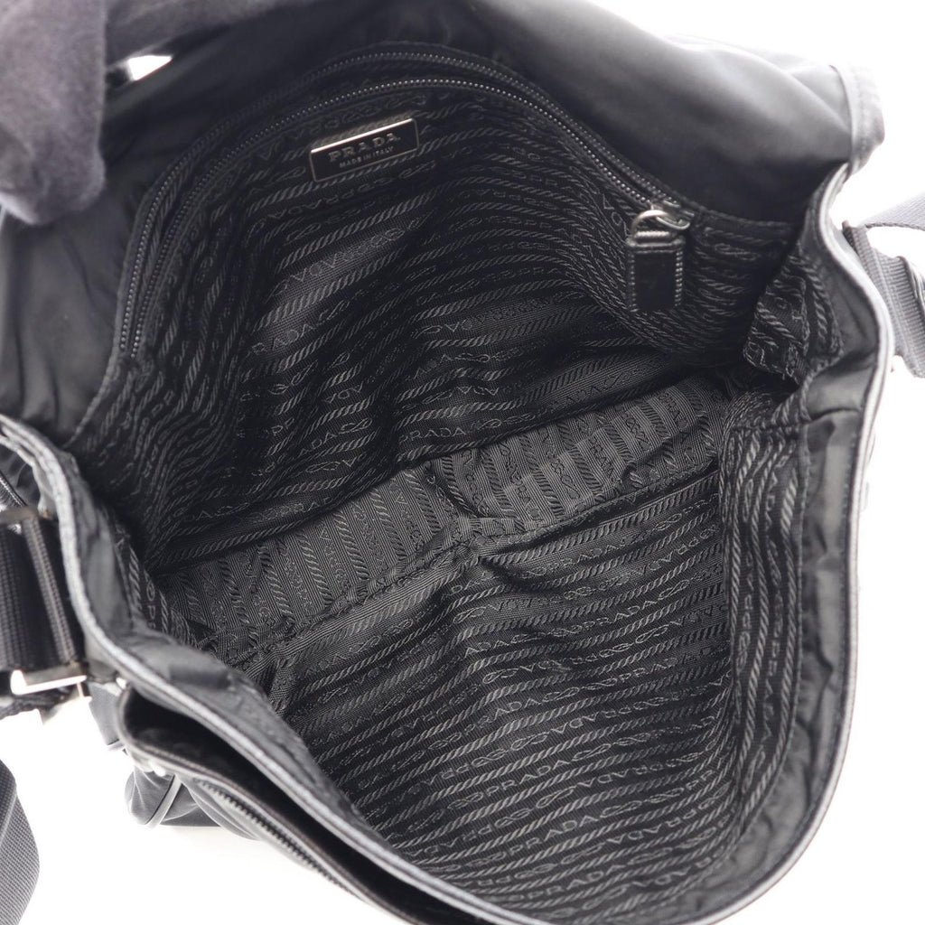 Prada Shoulder Bag Nylon Saffiano Leather — view 3