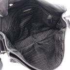 Prada Shoulder Bag Nylon Saffiano Leather — view 3